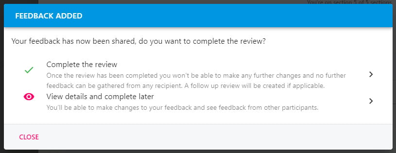 The orange Share Feedback button in the bottom right of the screen