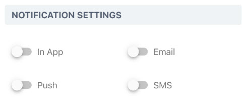 Notification Settings toggles for posts published to the channel