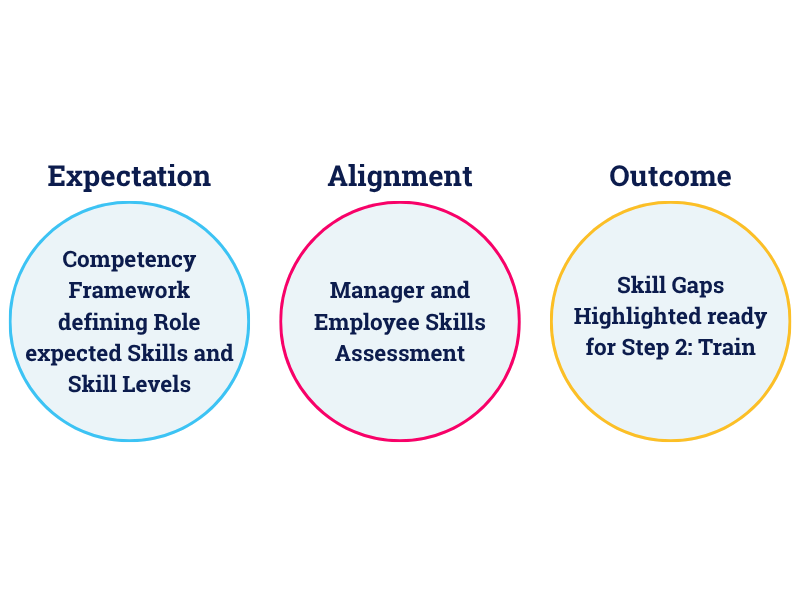 Expectation, alignment and outcome: role competencies, manager and employee assessment, then skill gaps