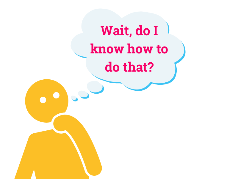 Cartoon employee wondering whether they know how to do what is being asked of them