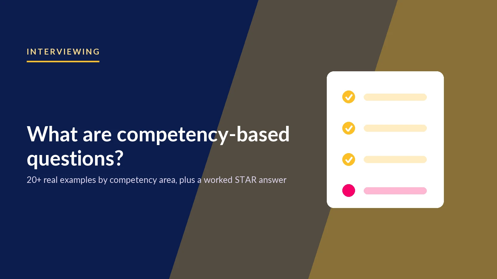 What are competency-based questions?