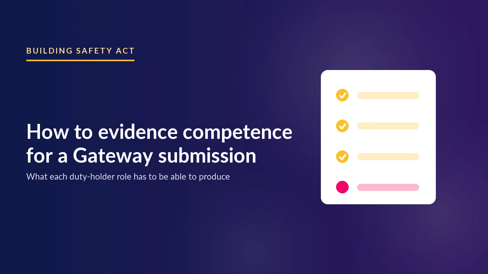 How to evidence competence for a Gateway submission