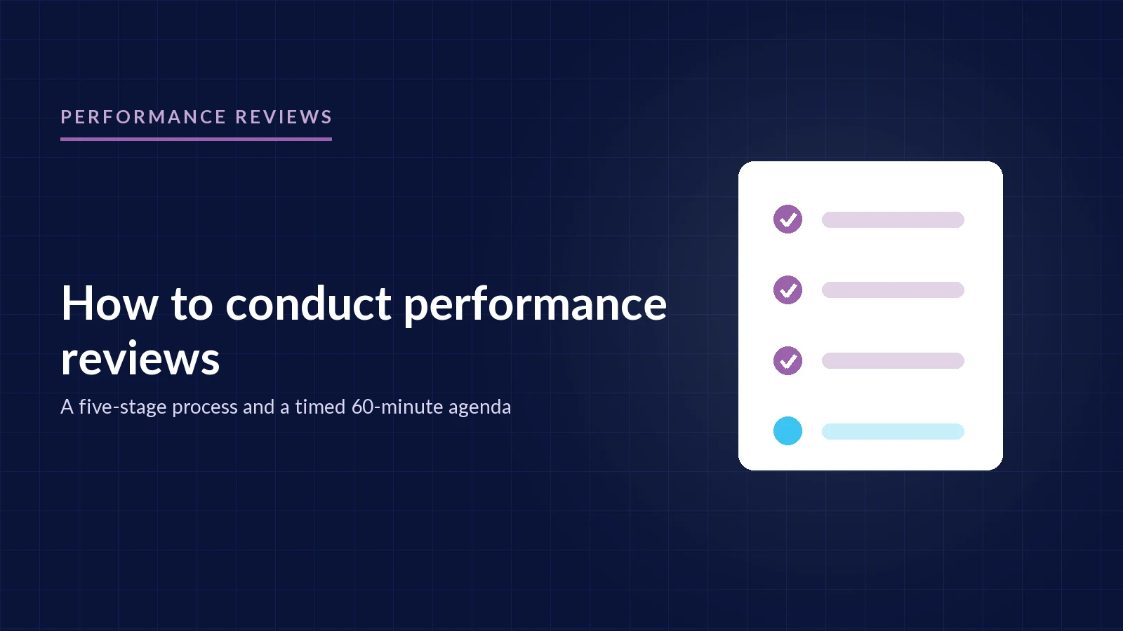 How to conduct performance reviews