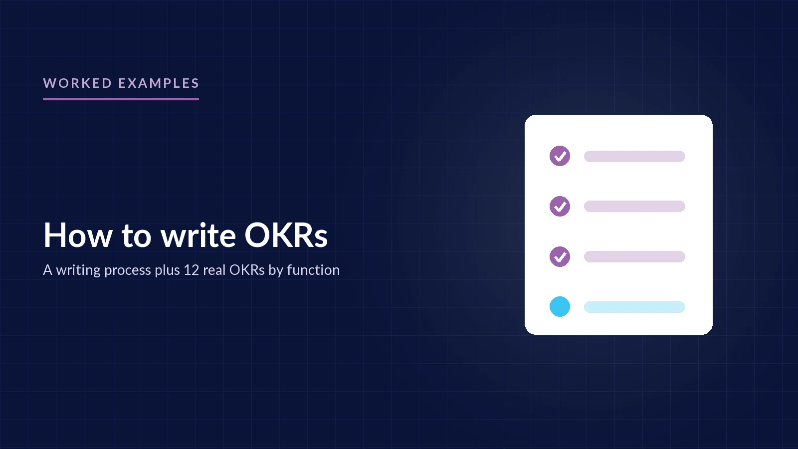 How to write OKRs (with examples)