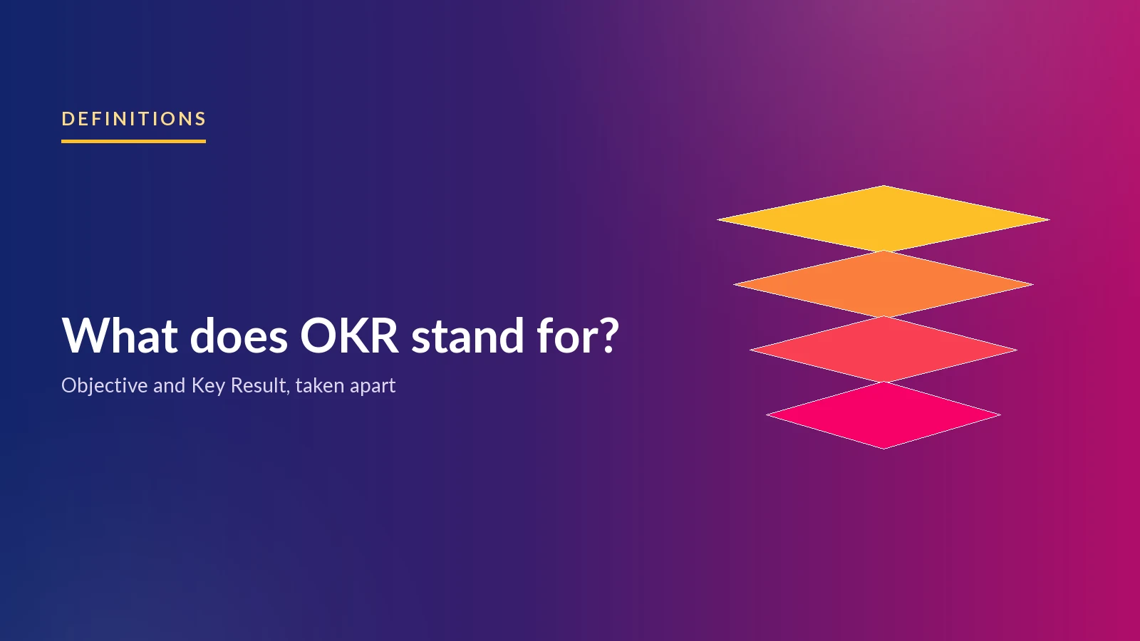What does OKR stand for?