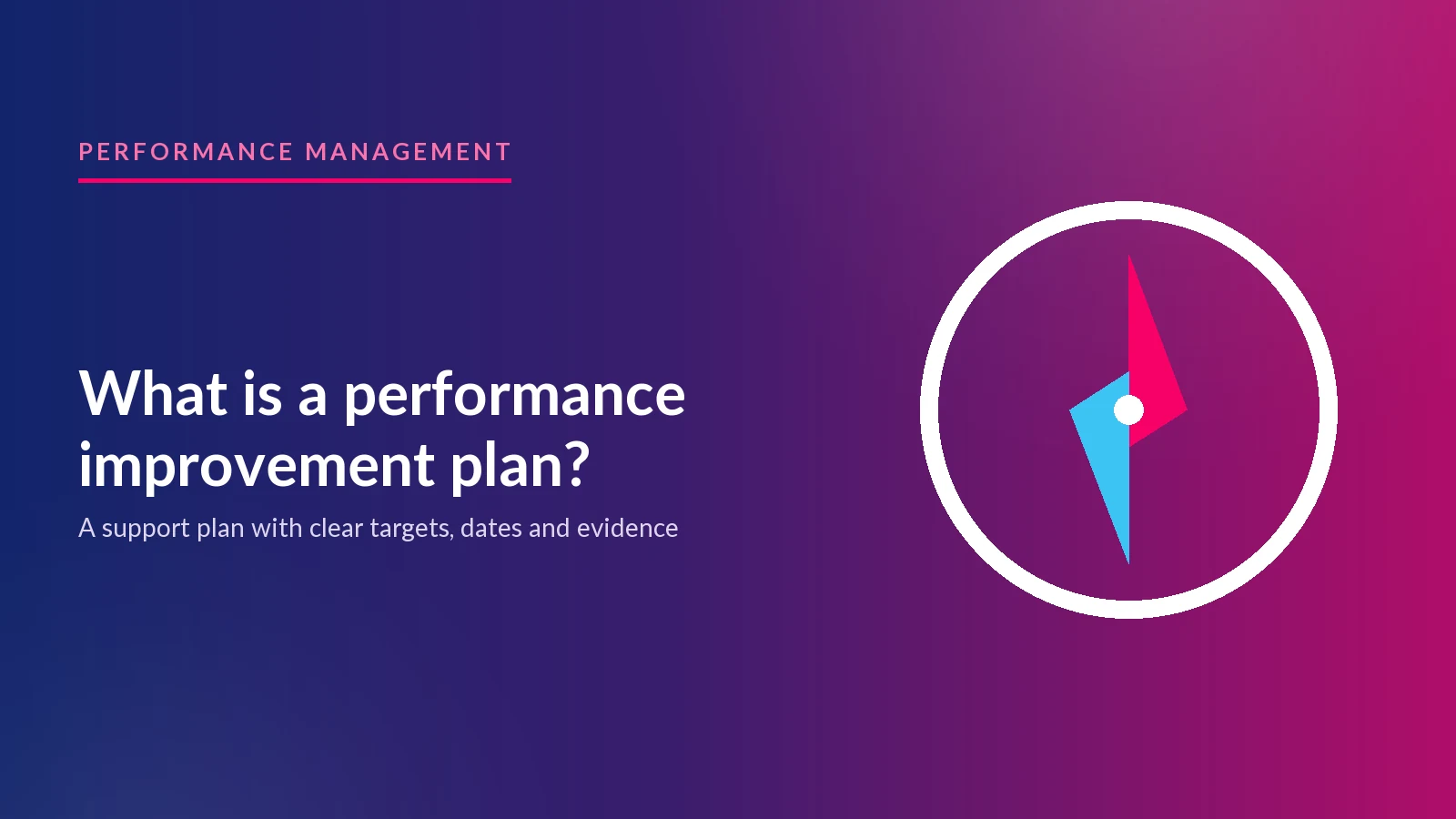 What is a performance improvement plan?