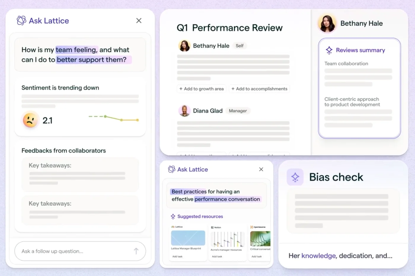 Lattice performance and talent management platform