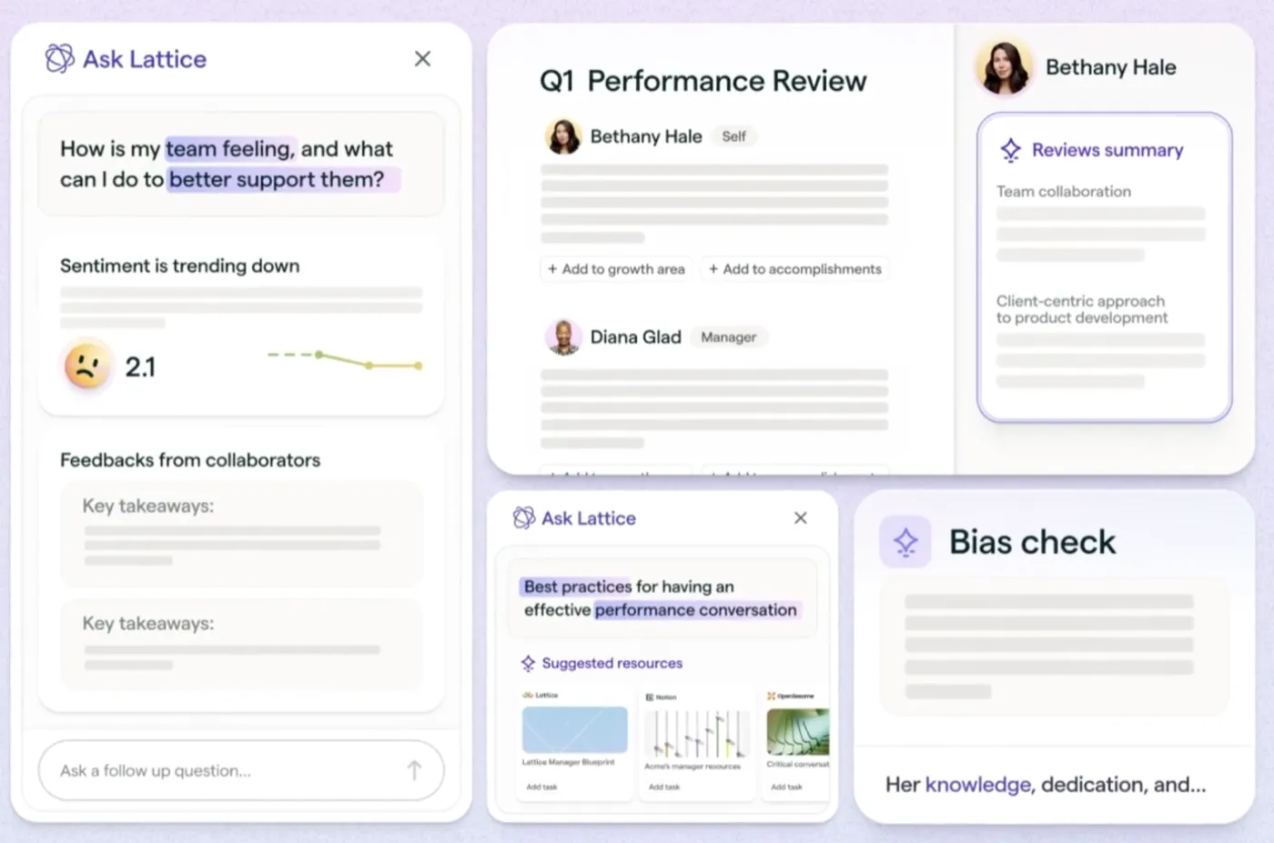 Lattice performance review with Ask Lattice AI and bias check