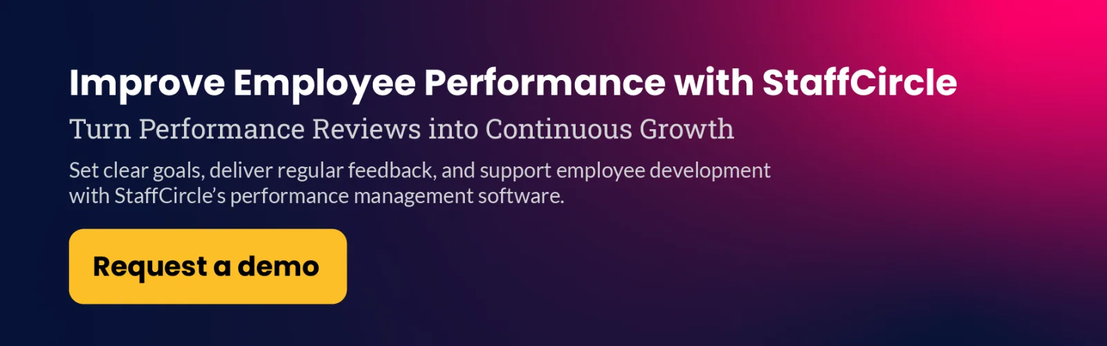 Improve employee performance with StaffCircle: request a demo