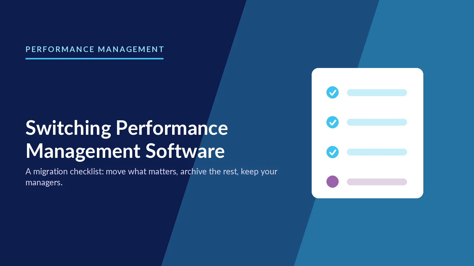 Switching Performance Management Software: A Checklist
